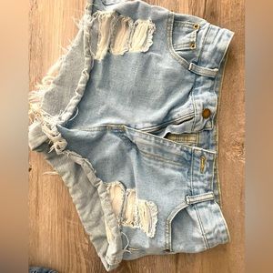 Blue jean shorts